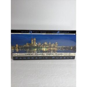 New York, New York | Panoramic Puzzle 750 Pc Over 3 Ft Twin Towers/ NEW Sealed‎
